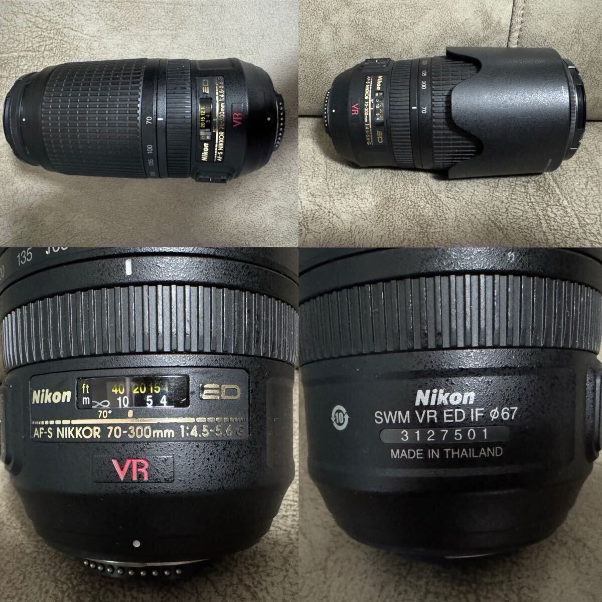 売切1円スタート Nikon ニコン D500 MB-D17 マルチパワーバッテリーパック AF-S NIKKOR 70-300mm 1:4.5-5.6 G ED VR HB-36 XQD 32GB 現状品_8