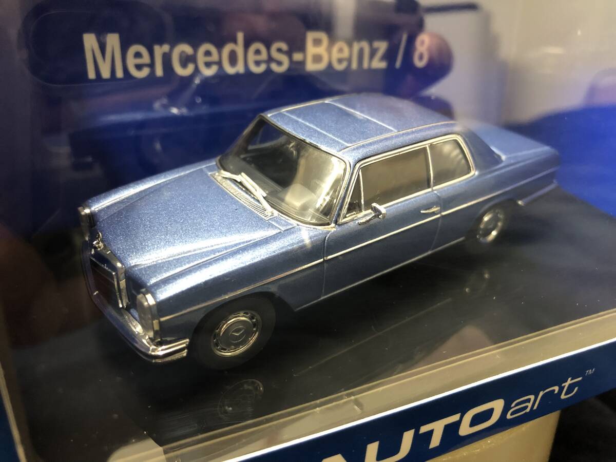 当時物！在庫品・AUTO art・1/43 メルセデスベンツ/8 280C クーペ (青)・未開封品・現品限り！_2