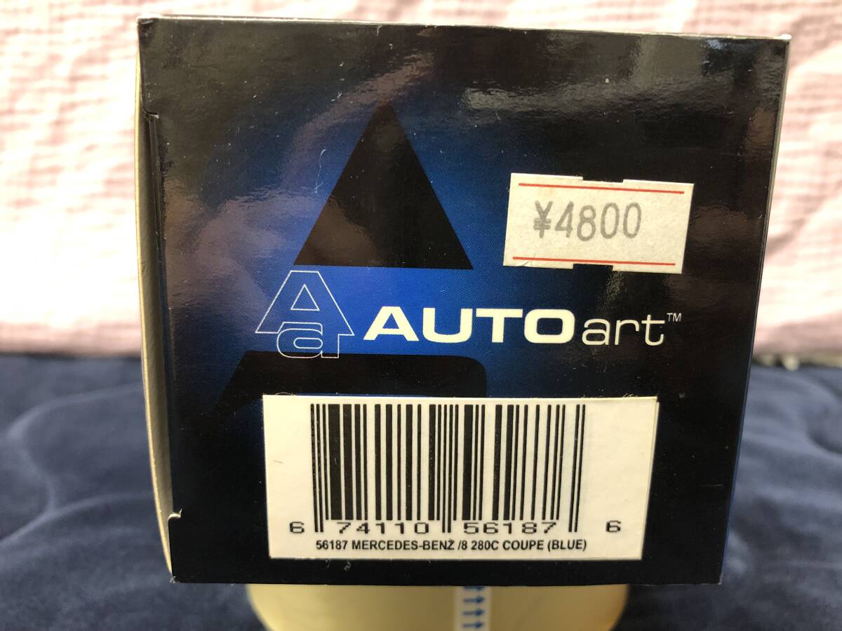 当時物！在庫品・AUTO art・1/43 メルセデスベンツ/8 280C クーペ (青)・未開封品・現品限り！_5