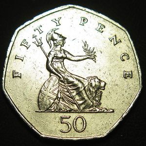 イギリス エリザベス 50ペンスの値段と価格推移は？｜7件の売買データ