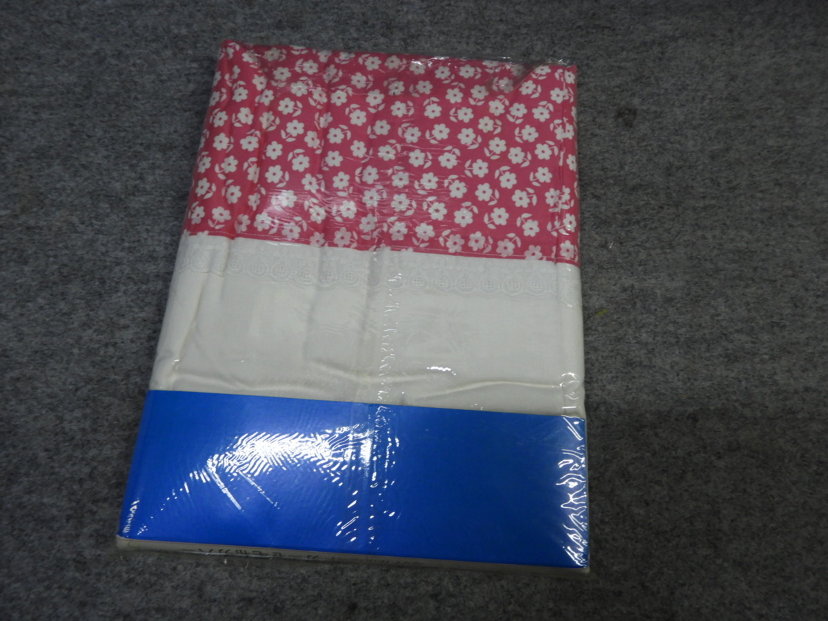 新品未使用　昭和レトロ　アンティーク　ガーゼ毛布カバー　145×195　綿100％　特上120本ガーゼ（4230）_2