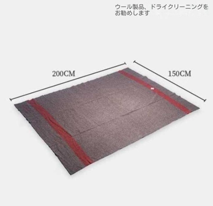 100%純羊毛布アウトドア毛布春キャンプ保温レトロスイス軍毛布携帯車テントキャンプ毛布_7