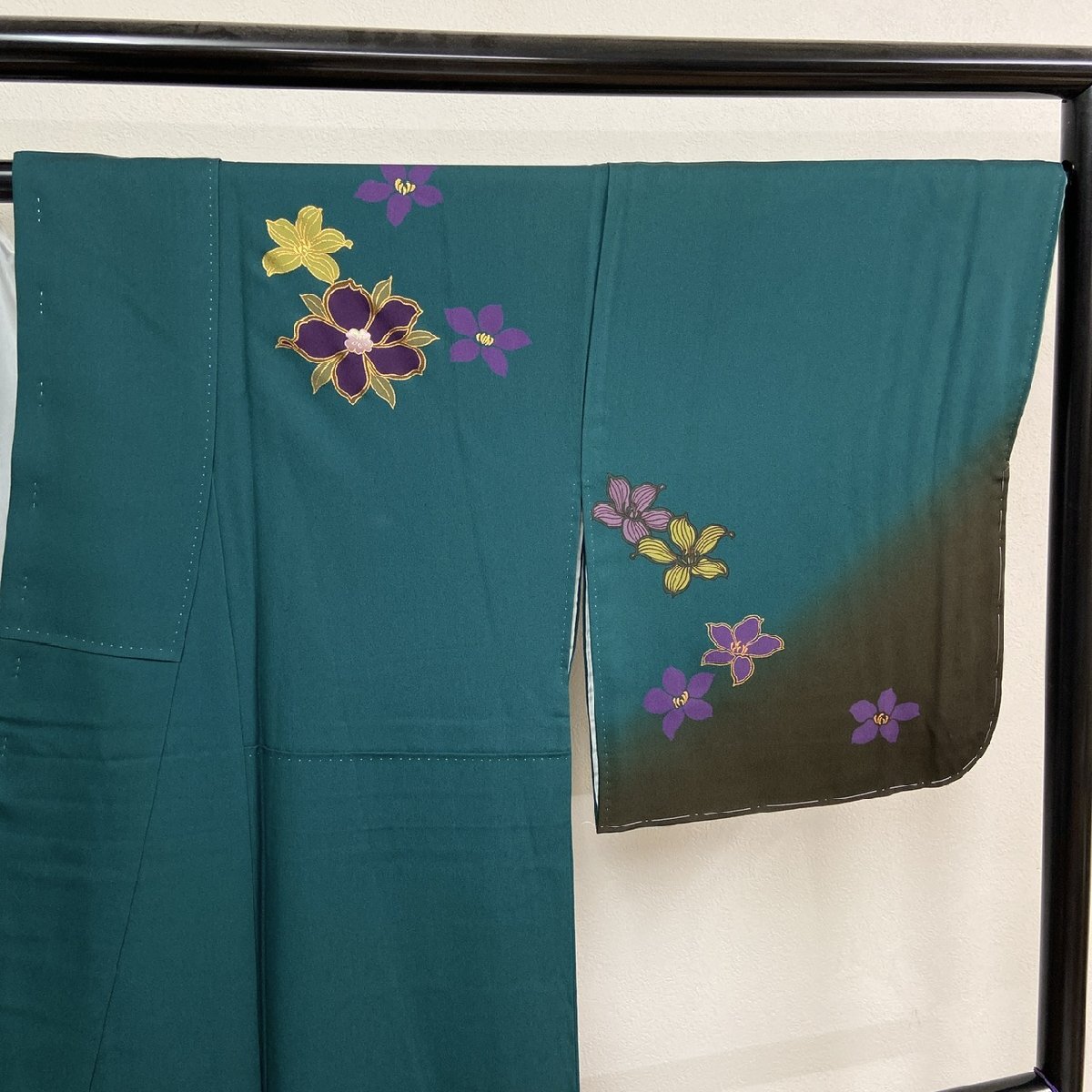 着物月花 螺鈿細工 金彩 ぼかし染 艶やかな花 訪問着 未使用品 正絹