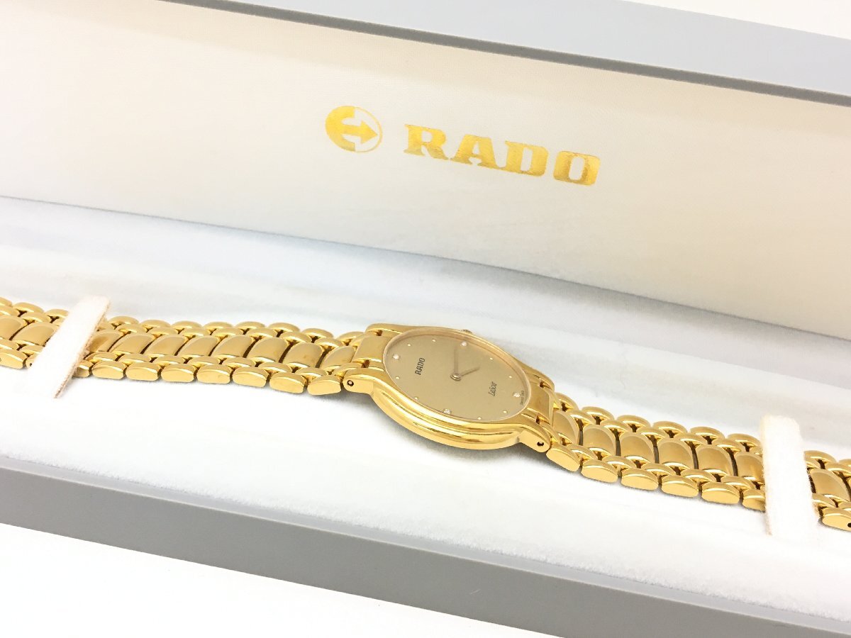 RADO ラドー LeSoir ルソア (204.3634.2) ダイヤ4P ゴールド文字盤 2針