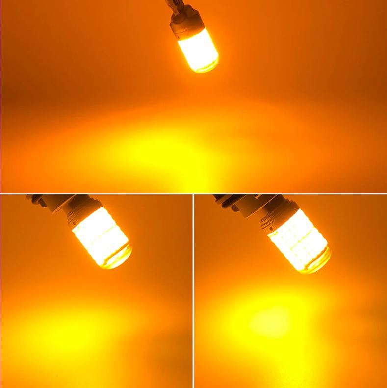 T20 LED ウィンカー バルブ アンバー 2個 ステルス 汎用 ウェッジ オレンジ 爆光 ハイフラ防止 t20 キャンセラ― ピンチ部違い 新品 013 _6