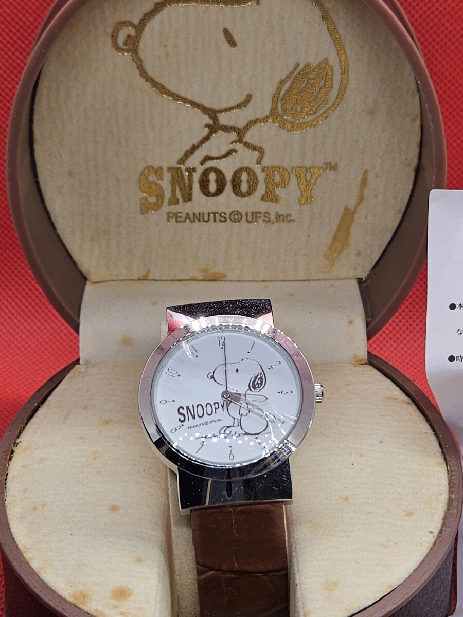 1円スタート 動作未確認 PEANUTS スヌーピー SNOOPY ボーイズ腕時計