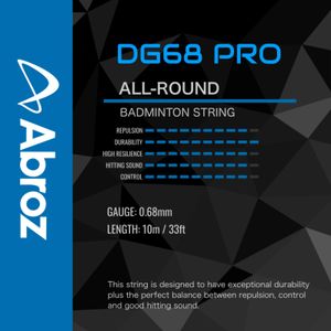 ◆送料込◆ガット10本セット◆Abroz DG68 Pro◆0.68mm◆高品質◆オールラウンド◆耐久/反