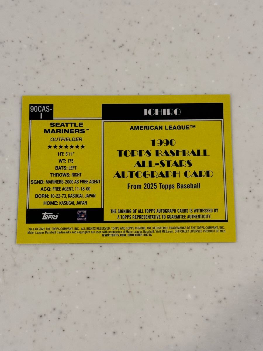 10枚限定 2025 Topps Series2 ICHIRO イチロー Auto 直筆サイン Chrome
