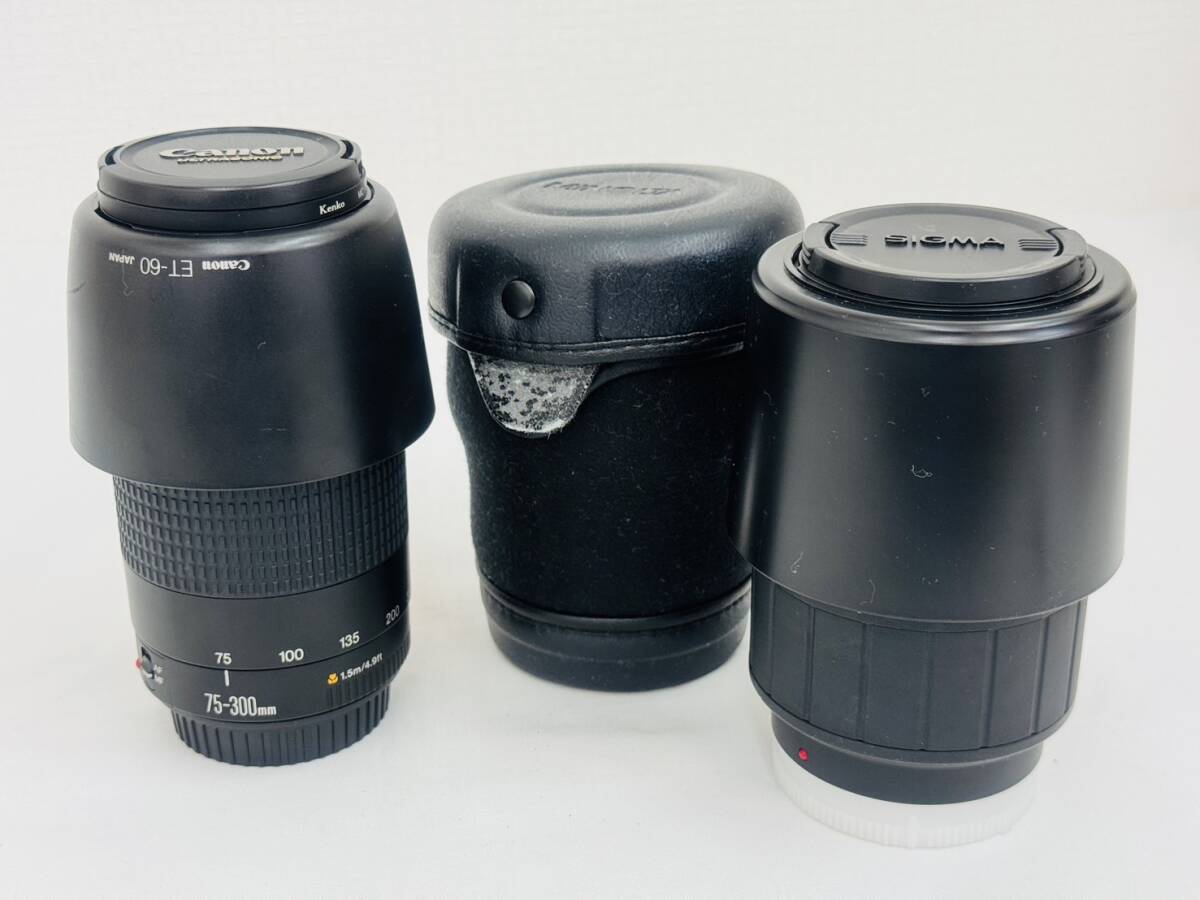 minoltta 70-210mm f4.5-5.6 canon ef 75-300mm f4-5.6 sigma 70-300mm f4-5.6 カメラ レンズ 3点セット レンズフード 望遠_10