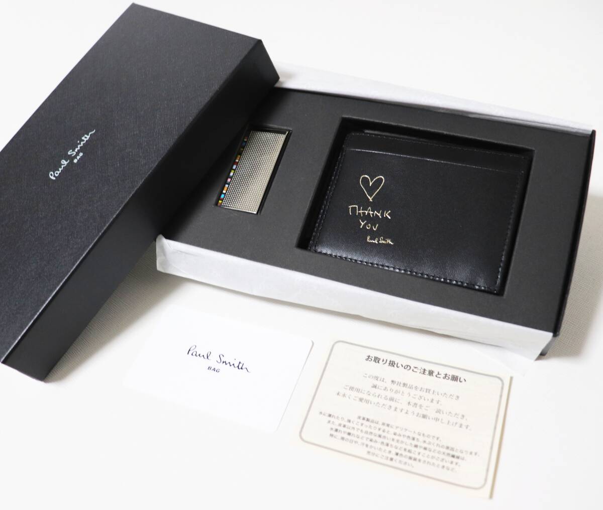 Paul Smith ポールスミス》箱付新品 マルチストライプマネークリップ＋