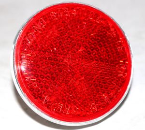 ●昭和レトロ CATEYE キャットアイ RR210-6 リフレクター 丸形 裏アルミ取付2点ボルトナ