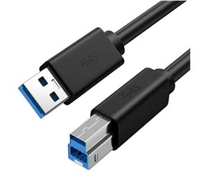 USB3.0高速データ転送用ケーブル タイプAオス-Bオス 使い易い短めの約0.7m 黒 プリンタや