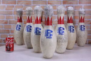 レトロ! アメリカンビンテージ ボーリングピン 10本 WIBC ABC APPROVED USA 現状品 アン