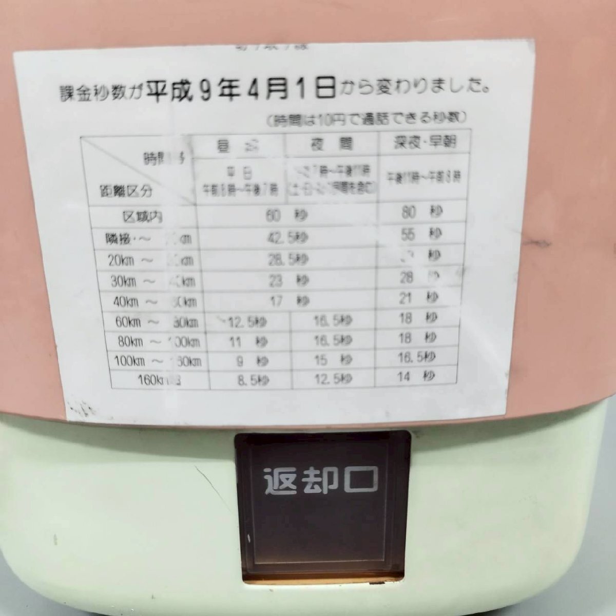日本電信電話公社 公衆電話 ピンク電話 電話機 675-A2 1985年 ダイヤル