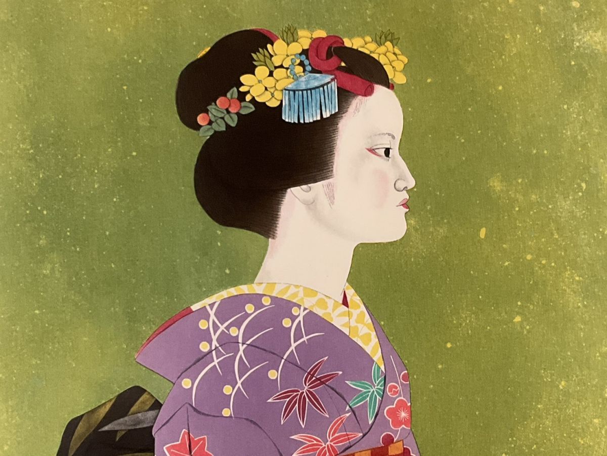真作□リトグラフ□森田曠平□『舞妓』□歴史画巨匠 日本美術院同人 師