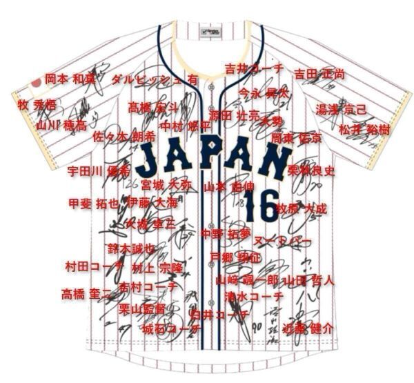 【限定非売品】WBC大谷翔平日本代表サインプリントユニフォームXLサイズ　白 非売品 2023 WBC MVP 大谷翔平 日本代表サインプリントユニフォーム