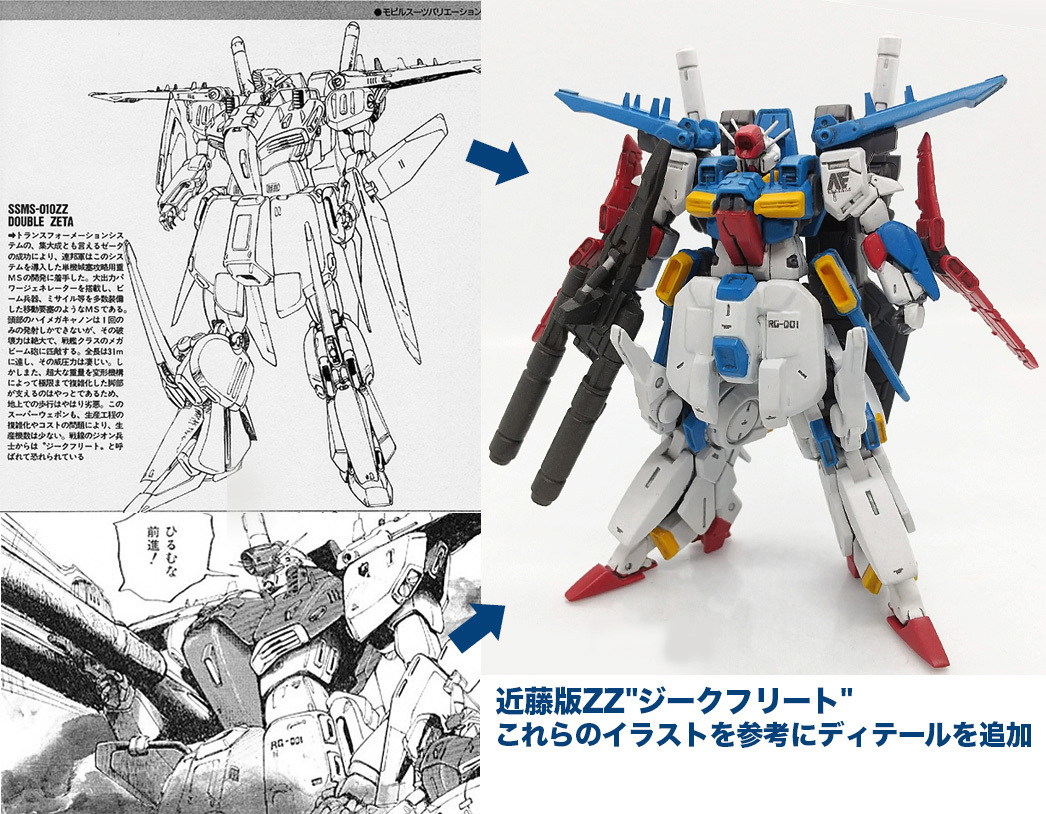 改修塗装完成品 近藤版ΖΖガンダム 