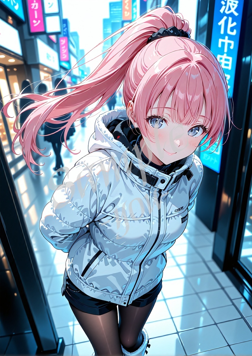 you3】オリジナル A4 AI イラスト アニメ ポスター グラビア 美女 清楚