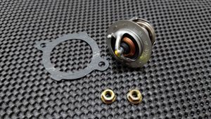 AE86純正ローテンプサーモスタット開弁温度76.5℃・ガスケット・ナットセット・4AG★【16