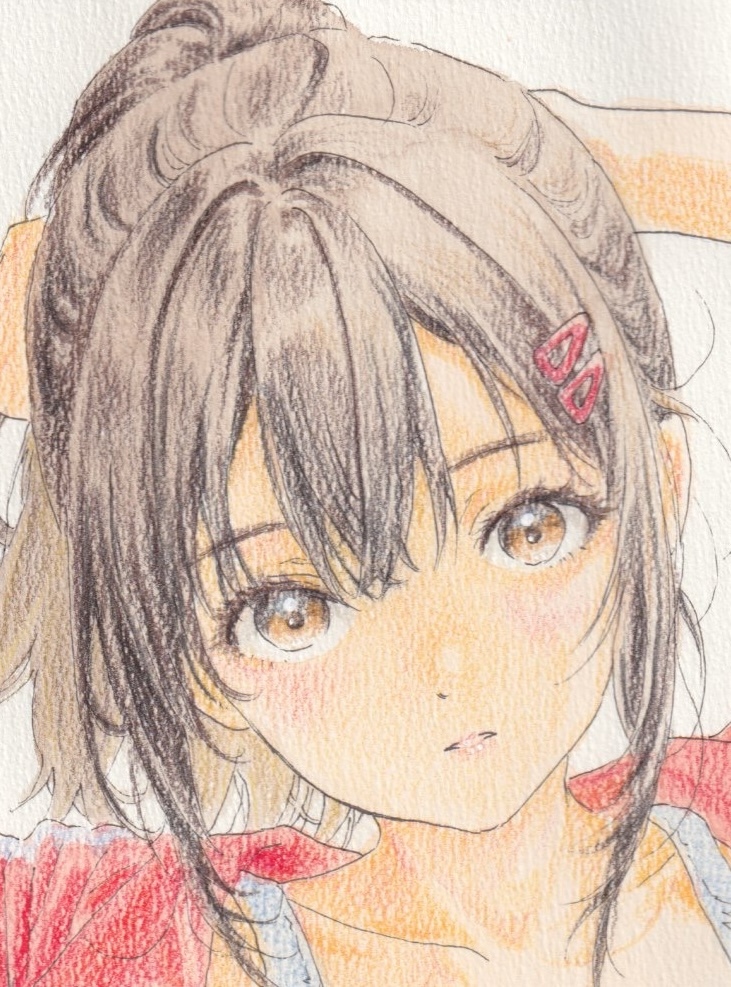 ※絵で女子様　確認用 一点物】 オリジナル 陸上女子 茶髪 ポニーテール ブルマ 美少女