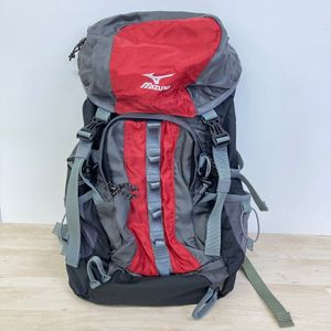 美品 MIZUNO/ミズノ バックパック リュックサック 登山/トレッキング 約45cm レッド×グ
