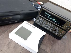 3R6841■ALPINE 3357 7397J CDカセットチューナー CDチェンジャーセット アルパイン■