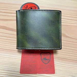 新品未使用　栃木レザー　フルレザー　二つ折り財布　本革 ブライドルレザー 牛革　コン