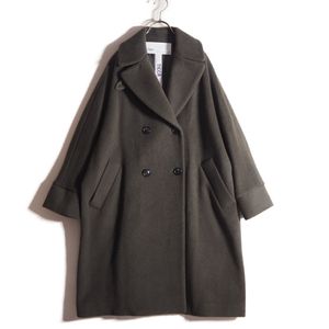 R6936H　▼TICCA ティッカ▼　25AW テントコート カーキ F / ウール ロングコート オーバ