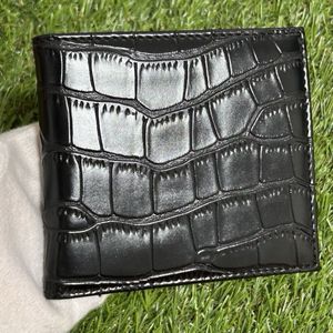 クロコダイル クロコ クロコ型押し 財布 折り財布 二つ折り財布