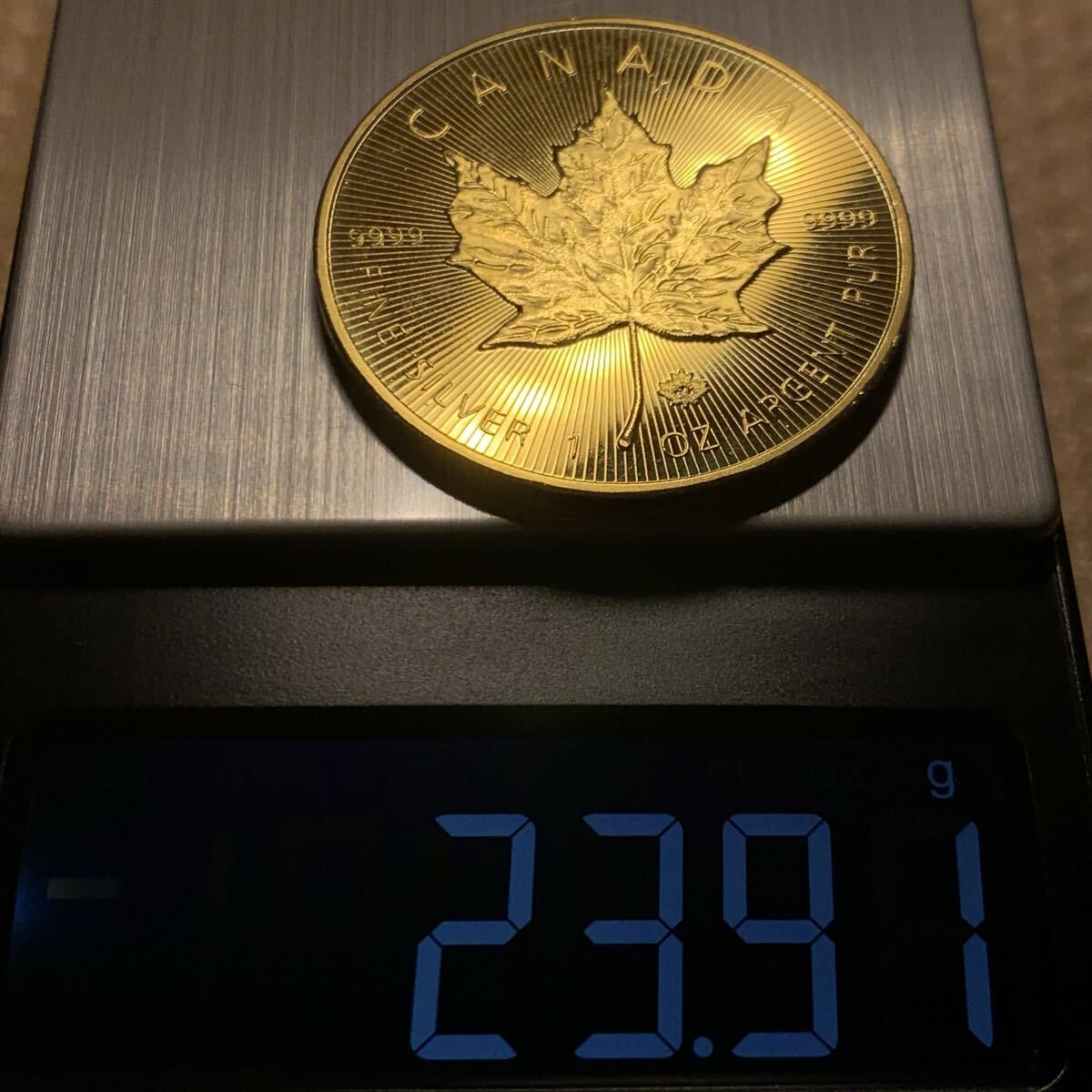 23.91g カナダ 古銭 エリザベス2世 1オンス メープルリーフ金貨 コイン
