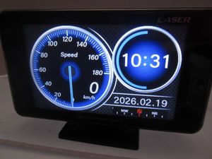 YUPITERU SUPER CAT GPSアンテナ内蔵 レーザー＆レーダー探知機　LS310 中古品