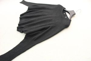 9976 新品 ヤクウール混ドルマンニットプルオーバー ブラックＦサイズ