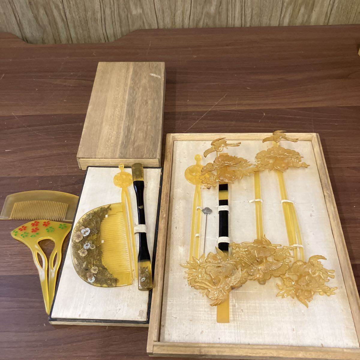 簪 10点まとめ 松竹梅 鶴 亀 鼈甲 かんざし 櫛 髪飾り べっ甲 和装小物