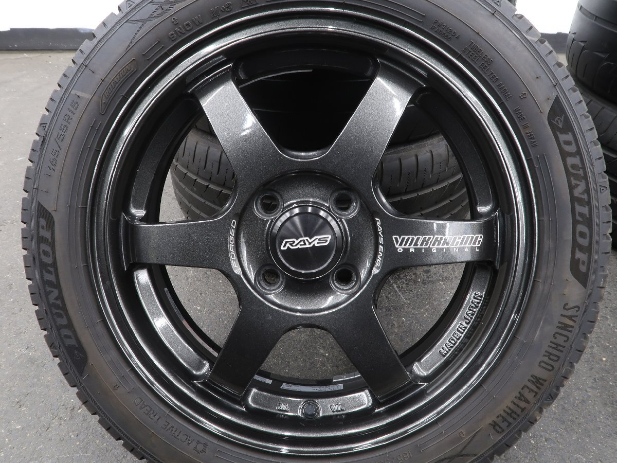 4本 RAYS VOLK RACING TE37 15インチ 5J +45 4H 100 オールシーズン
