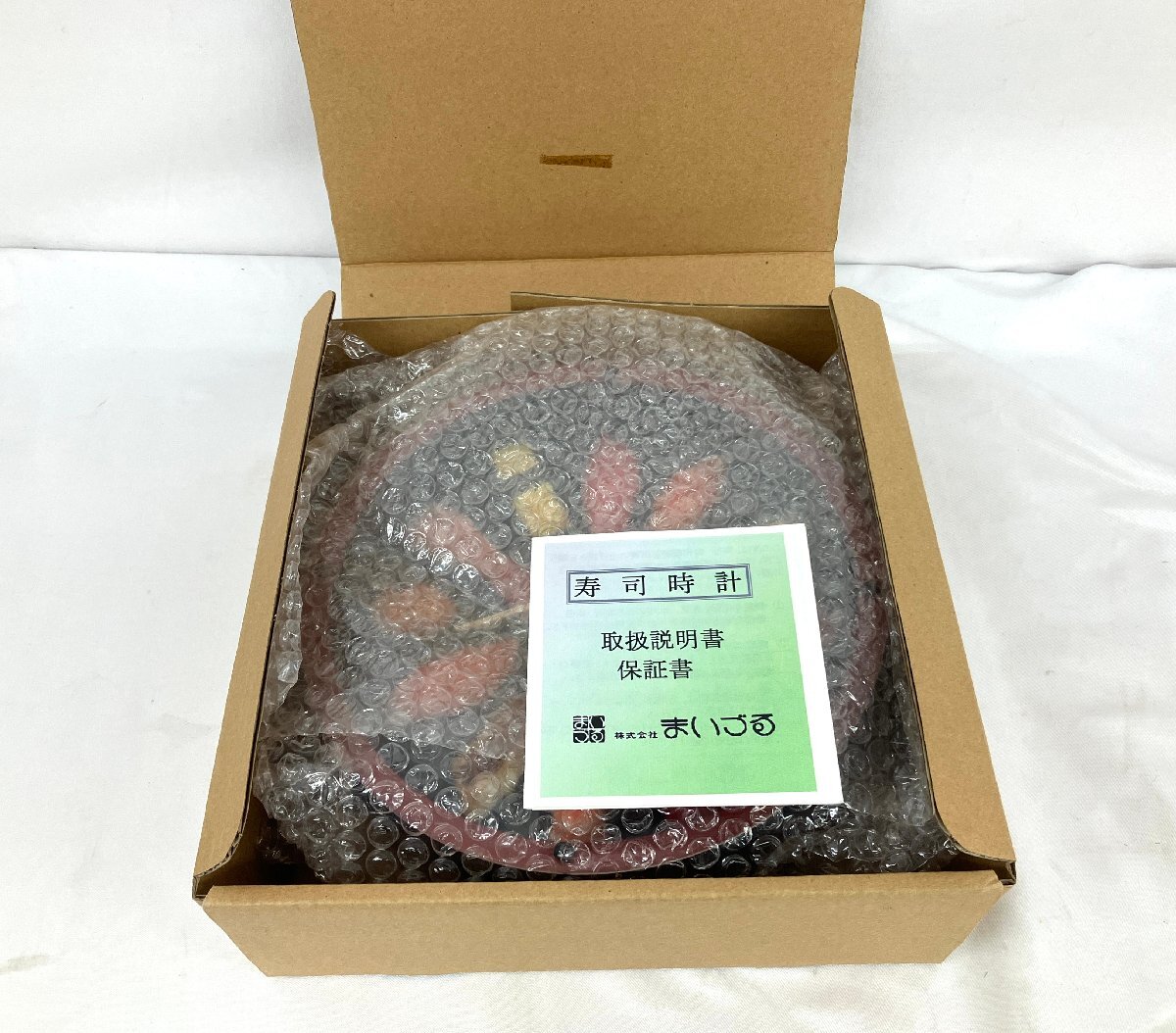 K81 まいづる 寿司時計 食品サンプル 壁掛け時計 掛時計 クォーツ 動作