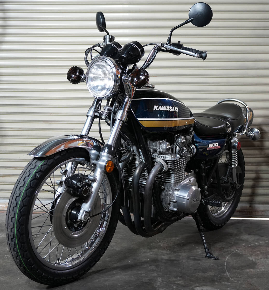 1975年型 Kawasaki Z900 Super4 Z1B 青玉虫 セミレストア 新品パーツ