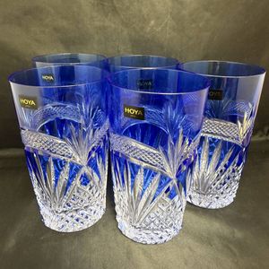 【未使用】銀座和光　WAKO HOYA　クリスタルグラス5客 未使用 HOYA クリスタル タンブラーグラス 5個セット HOYAクリスタル