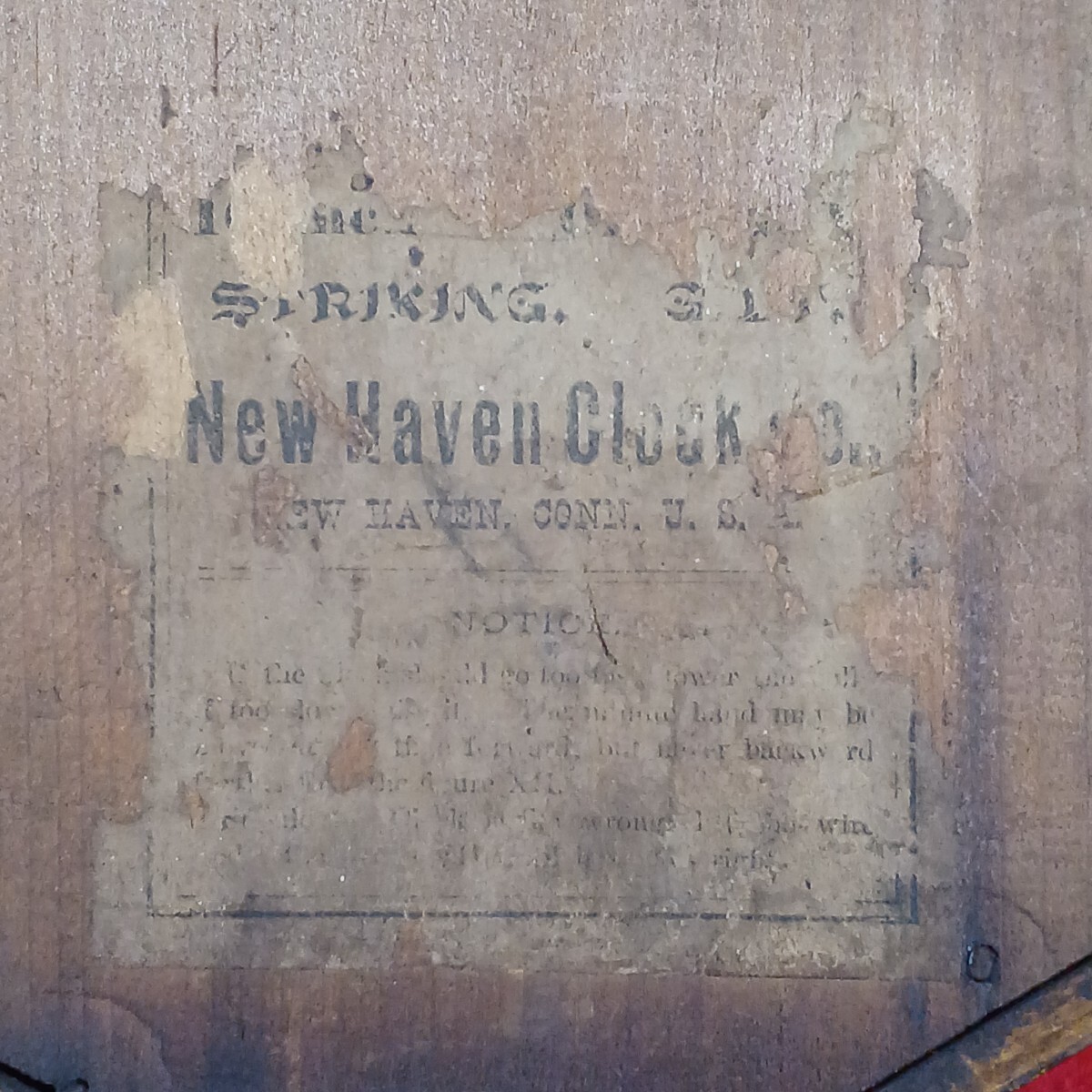 アンティーク New Haven Clock Co. ニューヘブン社製 八角ゼンマイ式