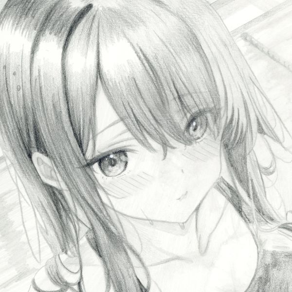 原画】鉛筆画 【どう？】手描きイラスト オリジナル イラスト A4