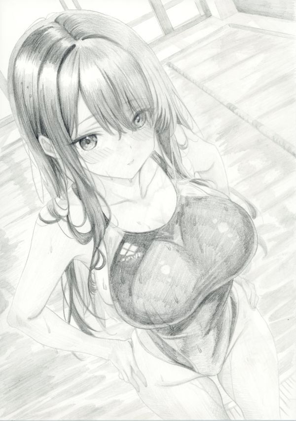 原画】鉛筆画 【どう？】手描きイラスト オリジナル イラスト A4