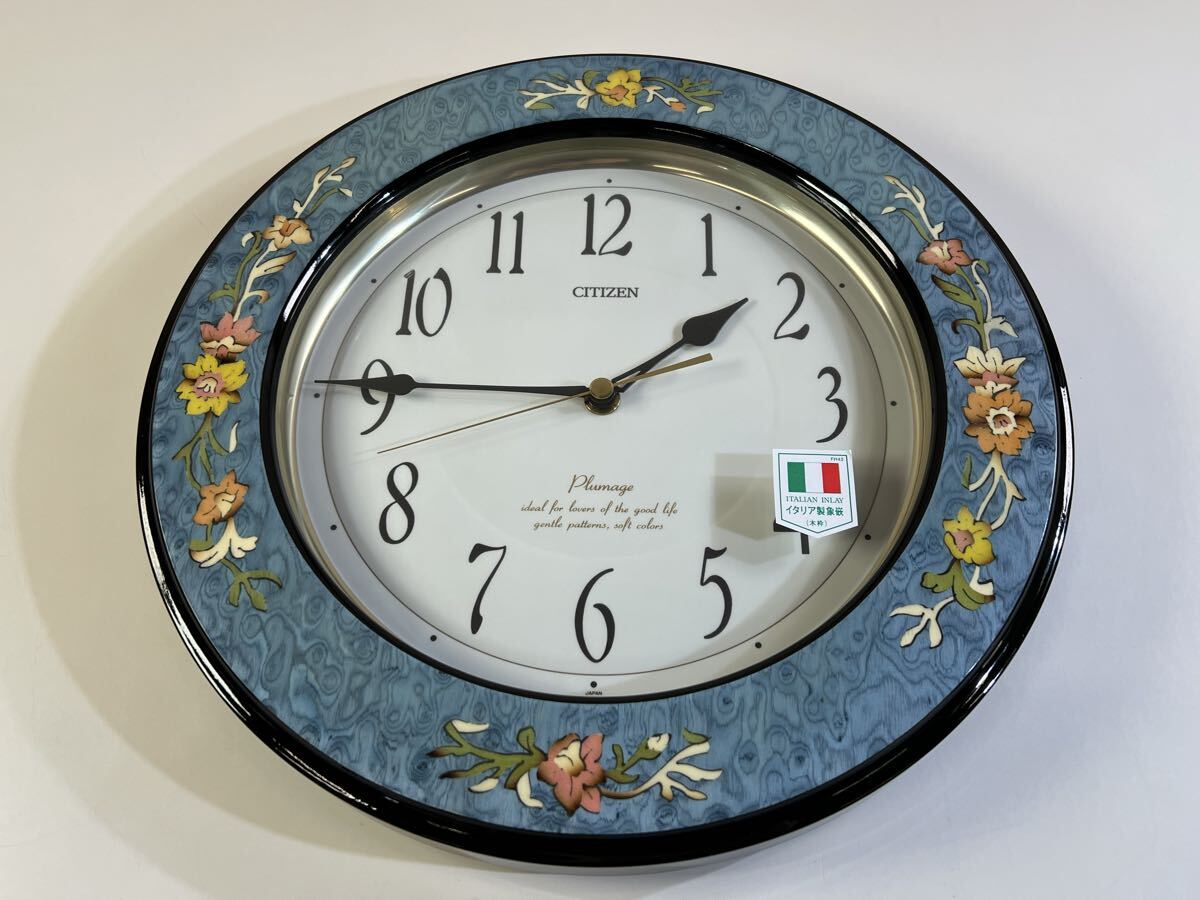 ◇未使用品 CITIZEN シチズン 4KG971-0 Plumage 掛け時計 イタリア製