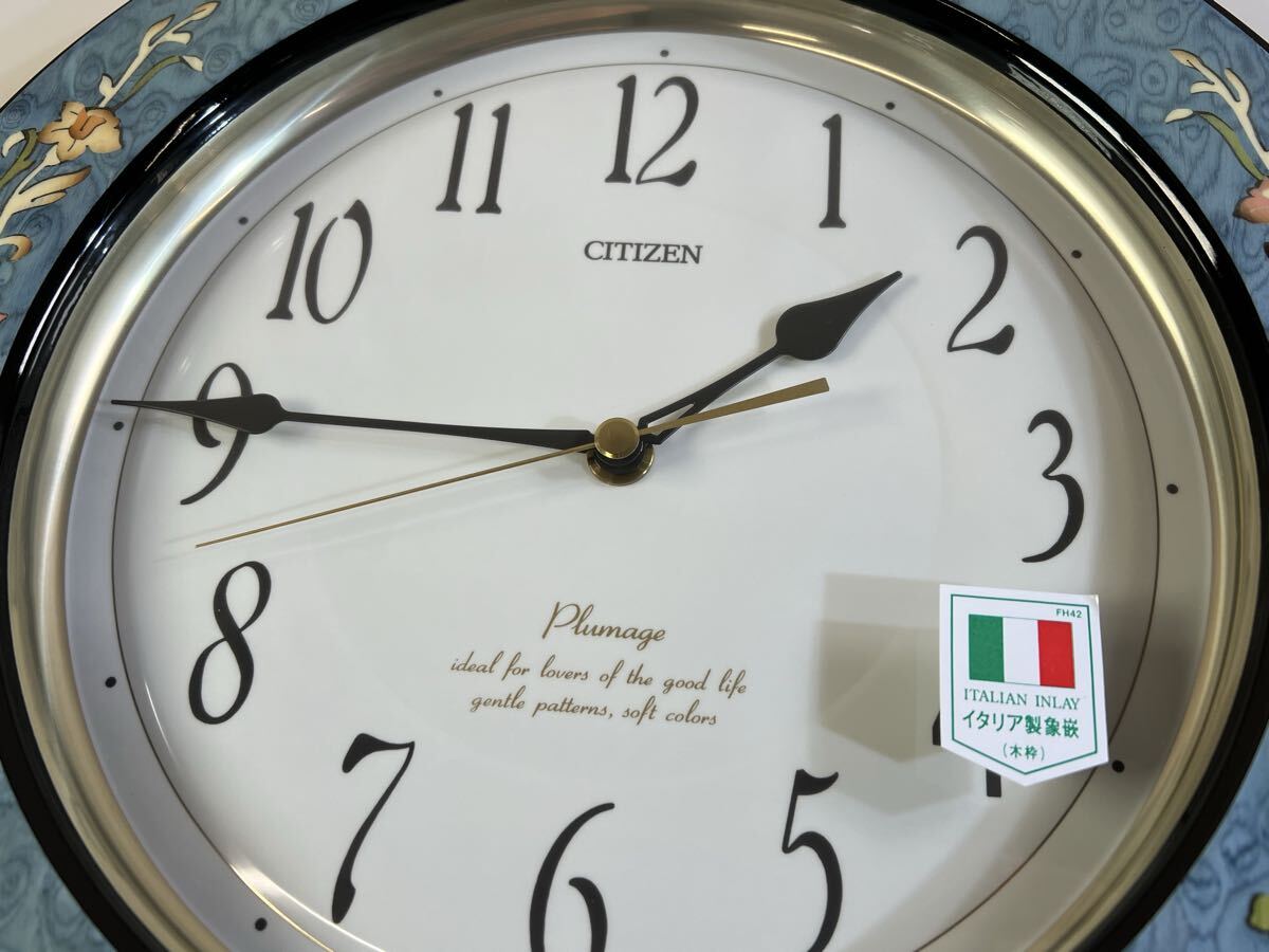 ◇未使用品 CITIZEN シチズン 4KG971-0 Plumage 掛け時計 イタリア製