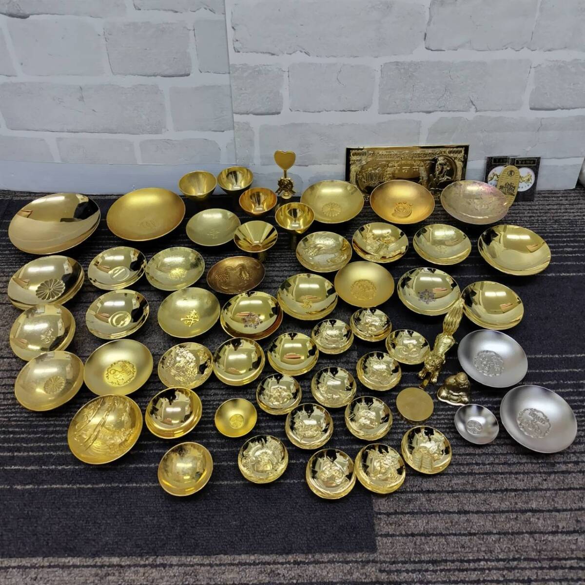 ☆T0401】24KGP 金杯 大量 まとめ 金盃 金メッキ K24GP 盃