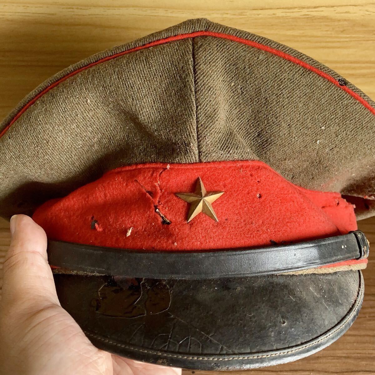 チェッコ式 軍帽 将校用 日本軍 実物 当時物 軍服 日本陸軍 陸軍 軍刀
