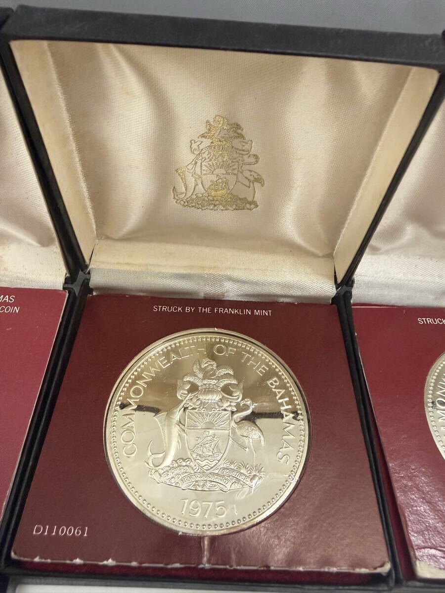 Y26042104D 大型銀貨 3枚セット バハマ独立記念 10ドル銀貨 プルーフ