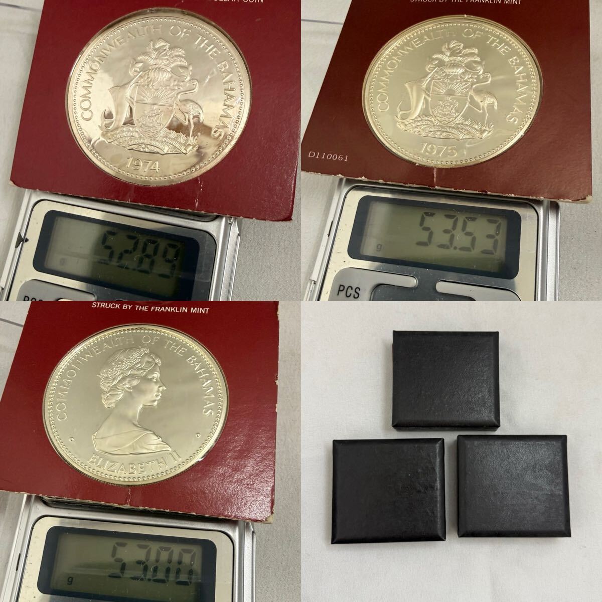 Y26042104D 大型銀貨 3枚セット バハマ独立記念 10ドル銀貨 プルーフ