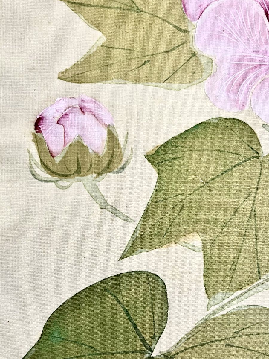円池　茂　【卓上の花】　肉筆画 真作】【仙】池上秀畝「かわせみ」絹本 肉筆 共箱 二重箱 夏景 花鳥図