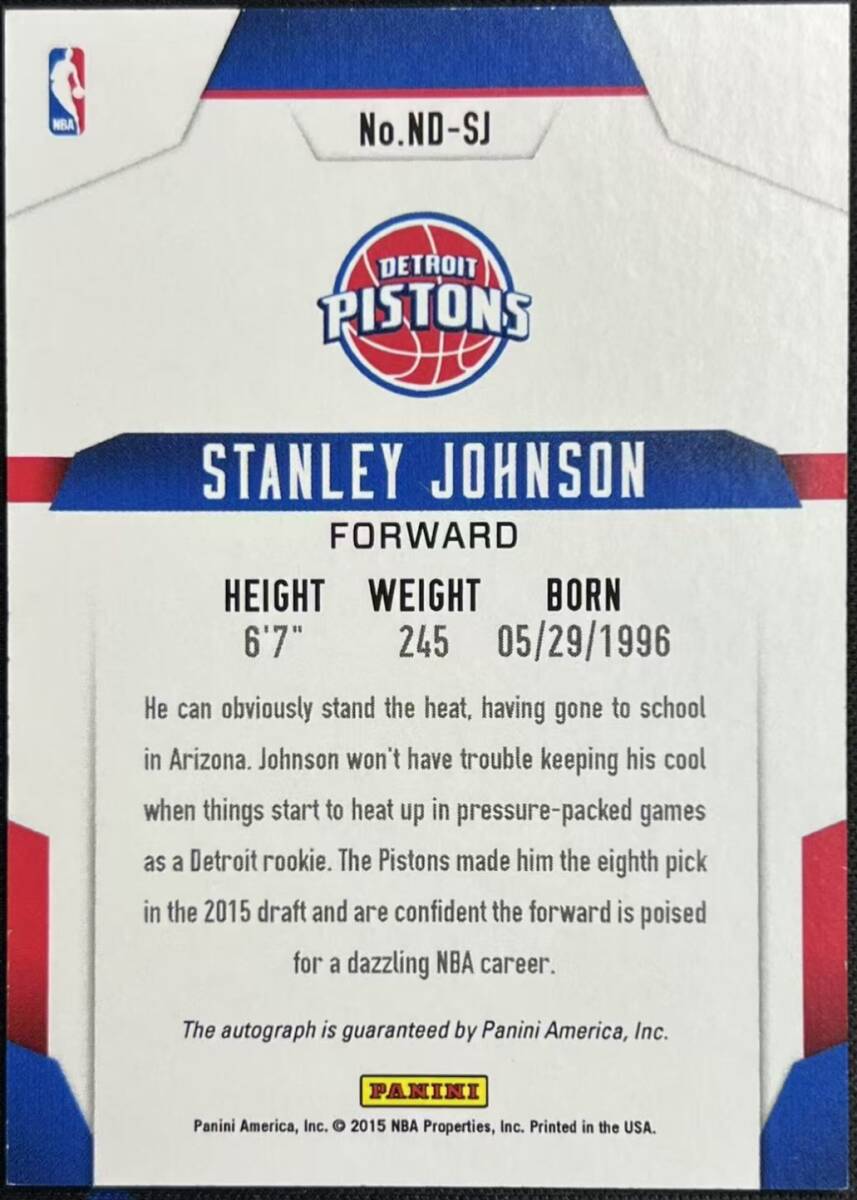 Bリーグ 来日外国人 Stanley Johnson スタンリー・ジョンソン Panini