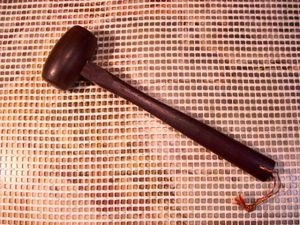 ☆銘品格安☆こだわる大工/頭領に【黒檀・木槌】ハンマー USED(大工 