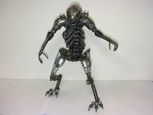 エイリアン？アイアン アート オブジェ メタル フィギュア 廃材 